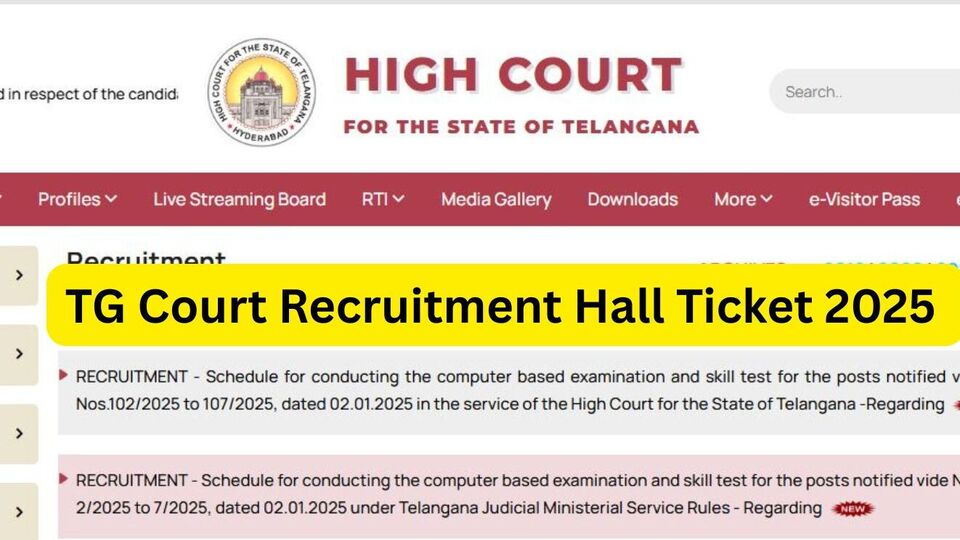 TG కోర్టులు నియామకం 2025: తెలంగాణలోని కోర్టు ఉద్యోగాల అప్డేట్స్ - హాల్ టికెట్లు ఇలా డౌన్లోడ్ చేసుకోండి