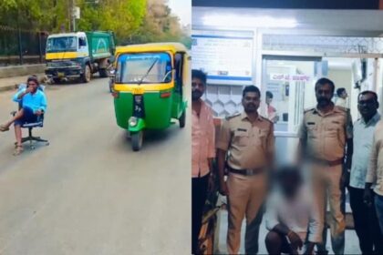 బెంగళూరు వ్యక్తి బిజీ రోడ్ మీద కుర్చీపై కూర్చున్నాడు, రీల్ కోసం టీ తాగుతాడు, అరెస్టు