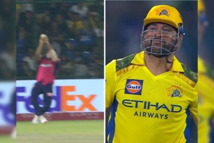 Ms ధోని ఫాల్స్ టు వండర్ క్యాచ్ ఎక్స్-సిఎస్కె స్టార్ vs rr, ఇంటర్నెట్ ప్రశాంతంగా ఉంచలేము