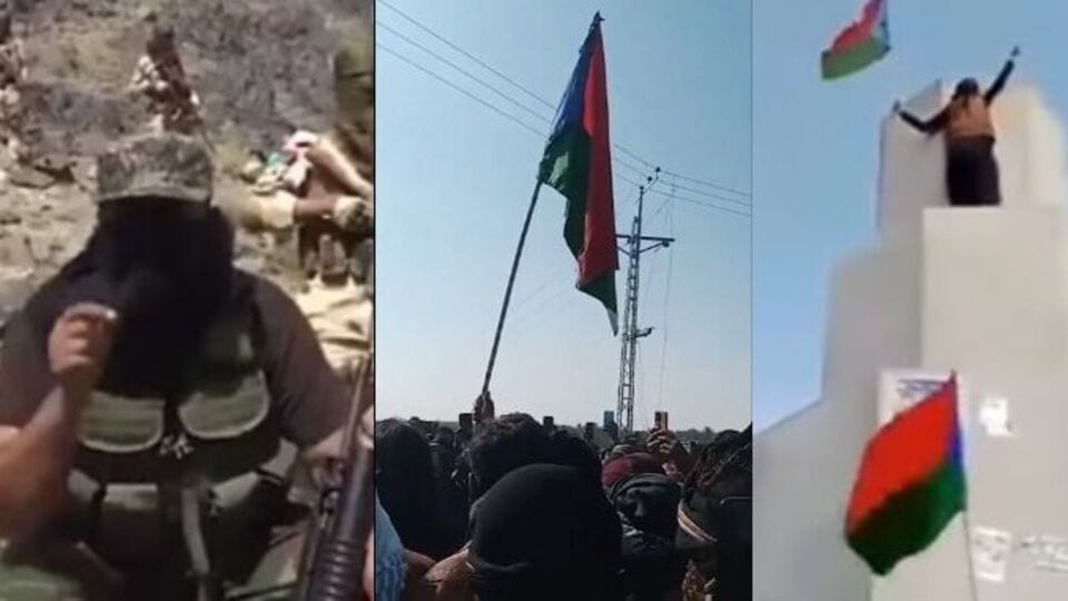 పాక్ జెండాను దించేసి దించేసి తమ జెండా ఎగరేసిన బలూచిస్థాన్ లిబరేషన్ లిబరేషన్ ఆర్మీ- బలూచ్ లిబరేషన్ ఆర్మీ బలూచిస్తాన్ జెండాను ఎగురవేసింది మరియు పాకిస్తాన్ జెండాను వివరంగా తెలుసు,